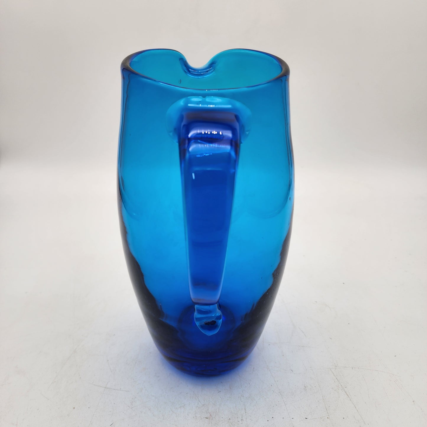 Blenko Glass Turquoise Blue Pitcher