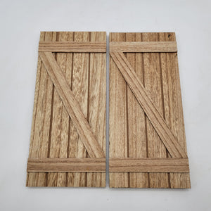Pair of Barn Door Wall Hangings