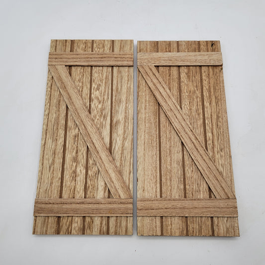 Pair of Barn Door Wall Hangings