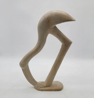 Carved Soap Stone Flamingo Crane Sculpture