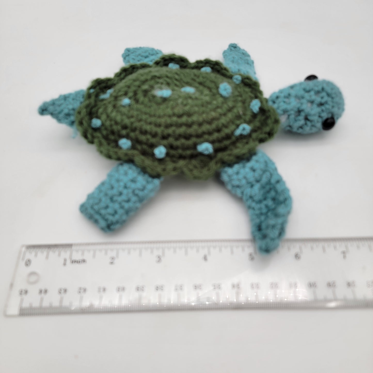 Hand Crocheted  Sea Turtle Green and Blue