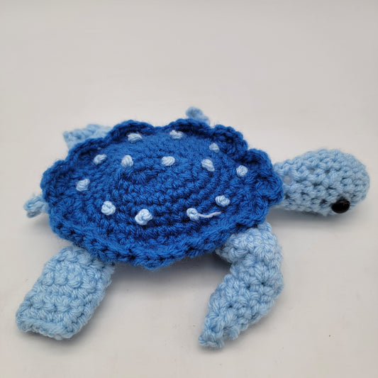 Hand Crocheted Sea Turtle Blue