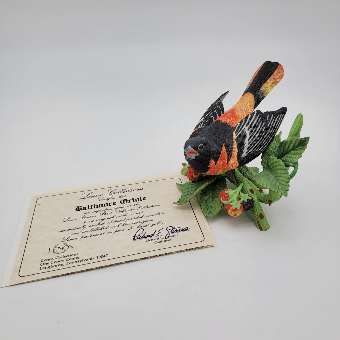 Lenox 1990 Baltimore Oriole Porcelain Figurine