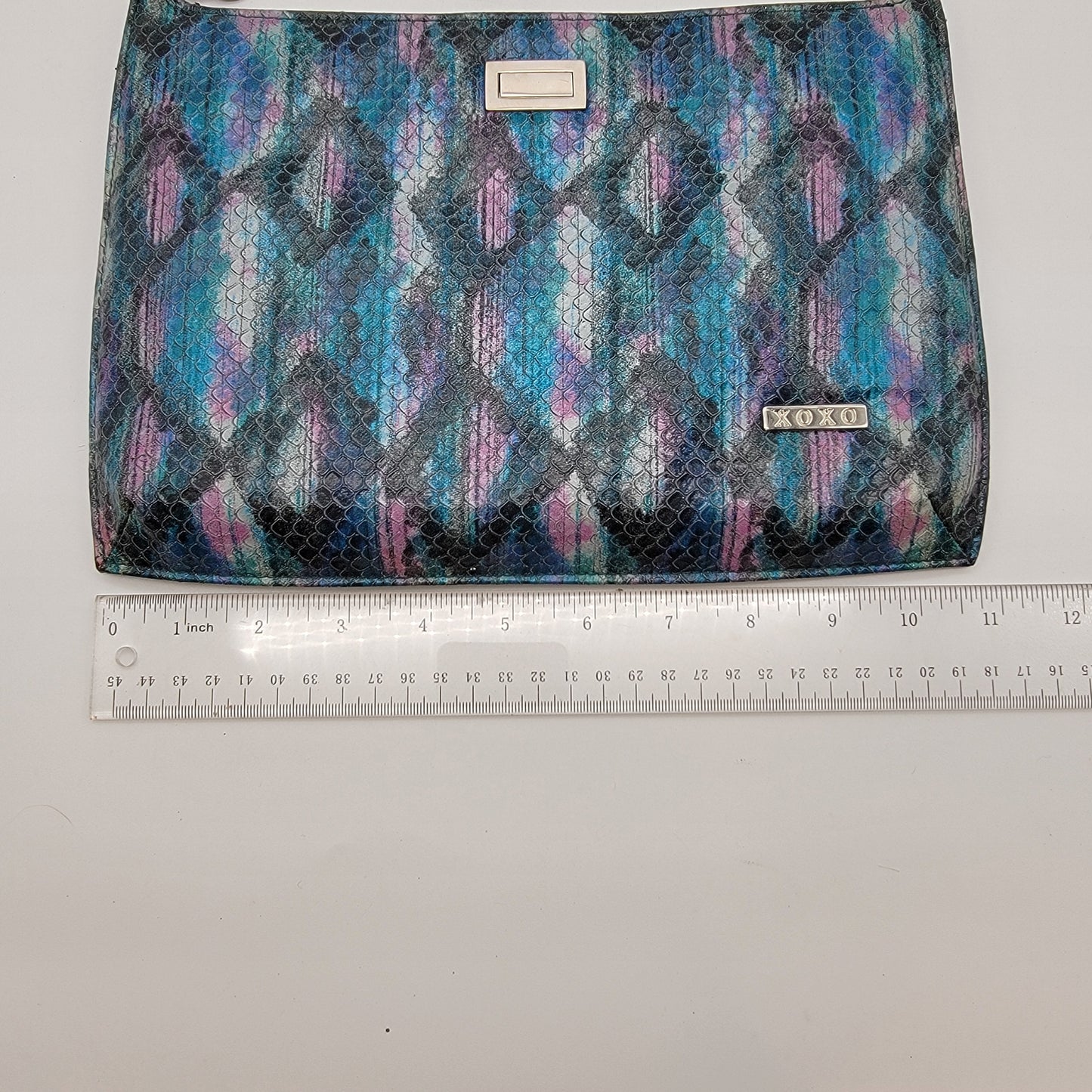 Vintage Y2K XOXO Faux Snakeskin Shoulder Bag With Chain Strap