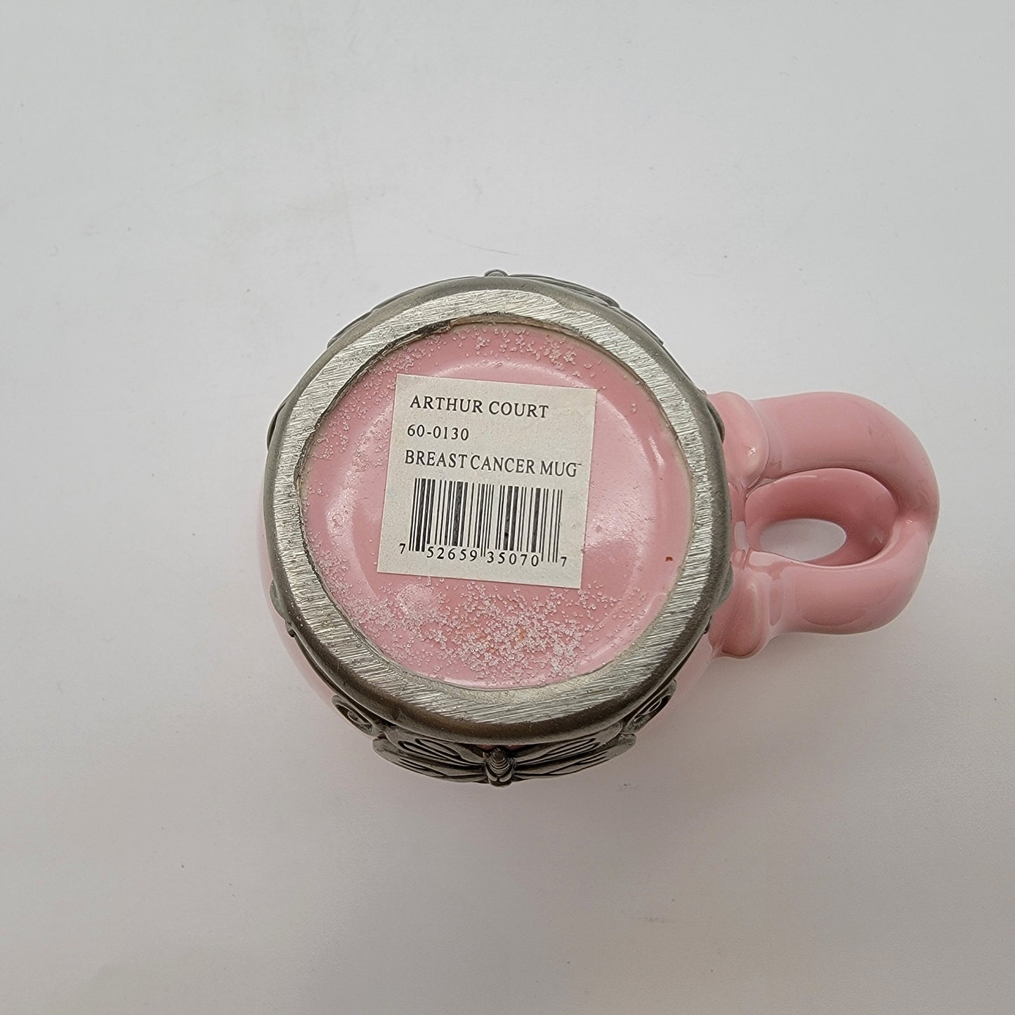 Arthur Court Pink Breast Cancer Awareness Butterfly Mug Limited Edition 2005