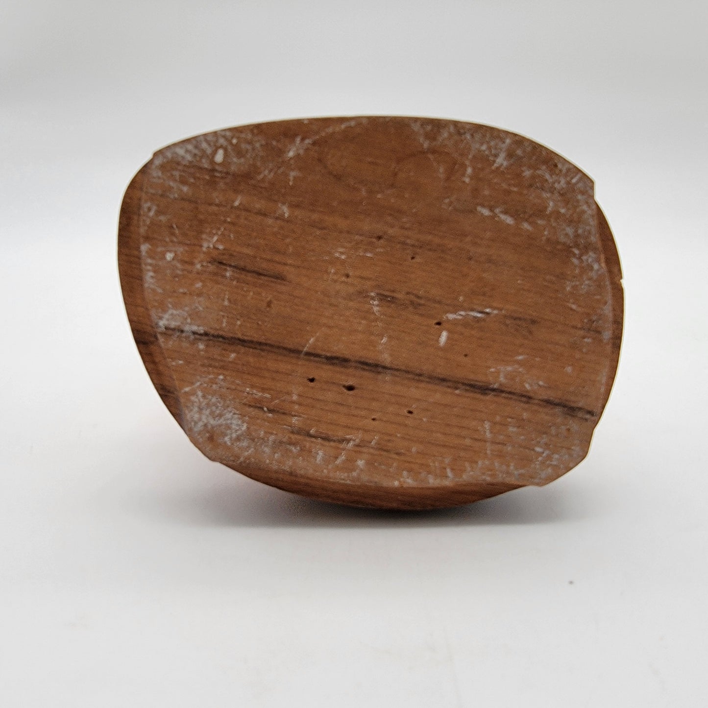 Polished Rose Quartz Crystal Specimen On Wooden Base