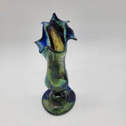 Vintage Splash Art Glass End of Day? Vase