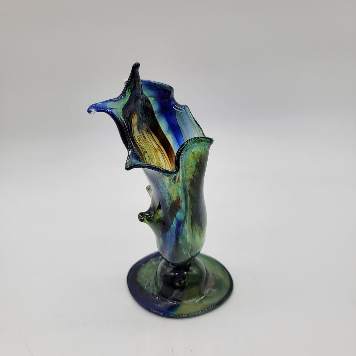 Vintage Splash Art Glass End of Day? Vase
