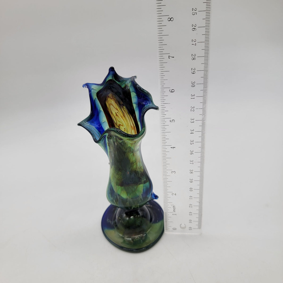 Vintage Splash Art Glass End of Day? Vase
