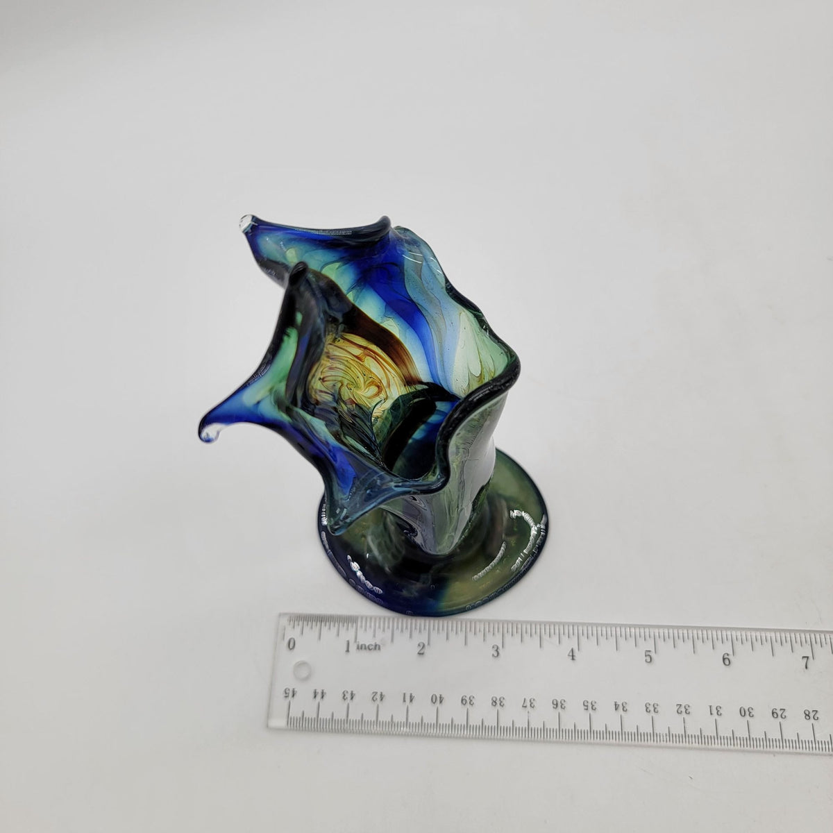 Vintage Splash Art Glass End of Day? Vase