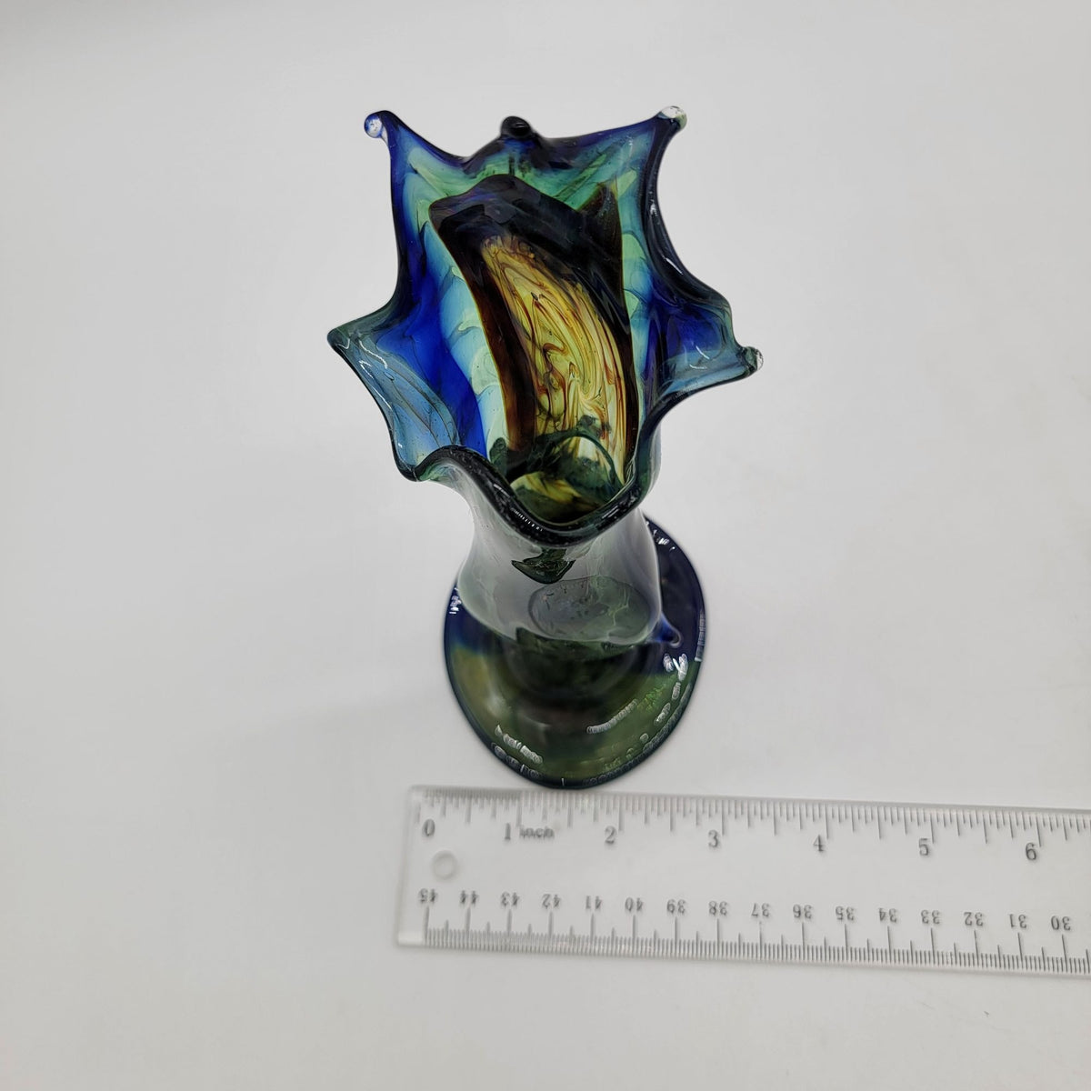 Vintage Splash Art Glass End of Day? Vase