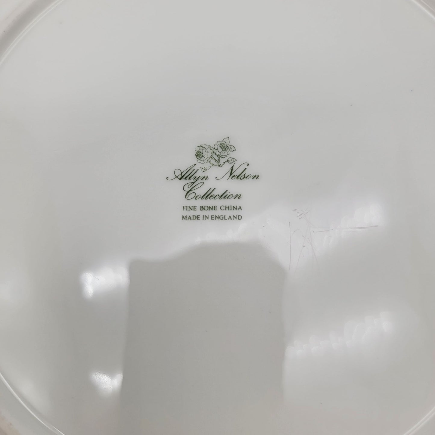 Allyn Nelson Collection Blue & White Chintz Fine Bone China Cake Serving Dish