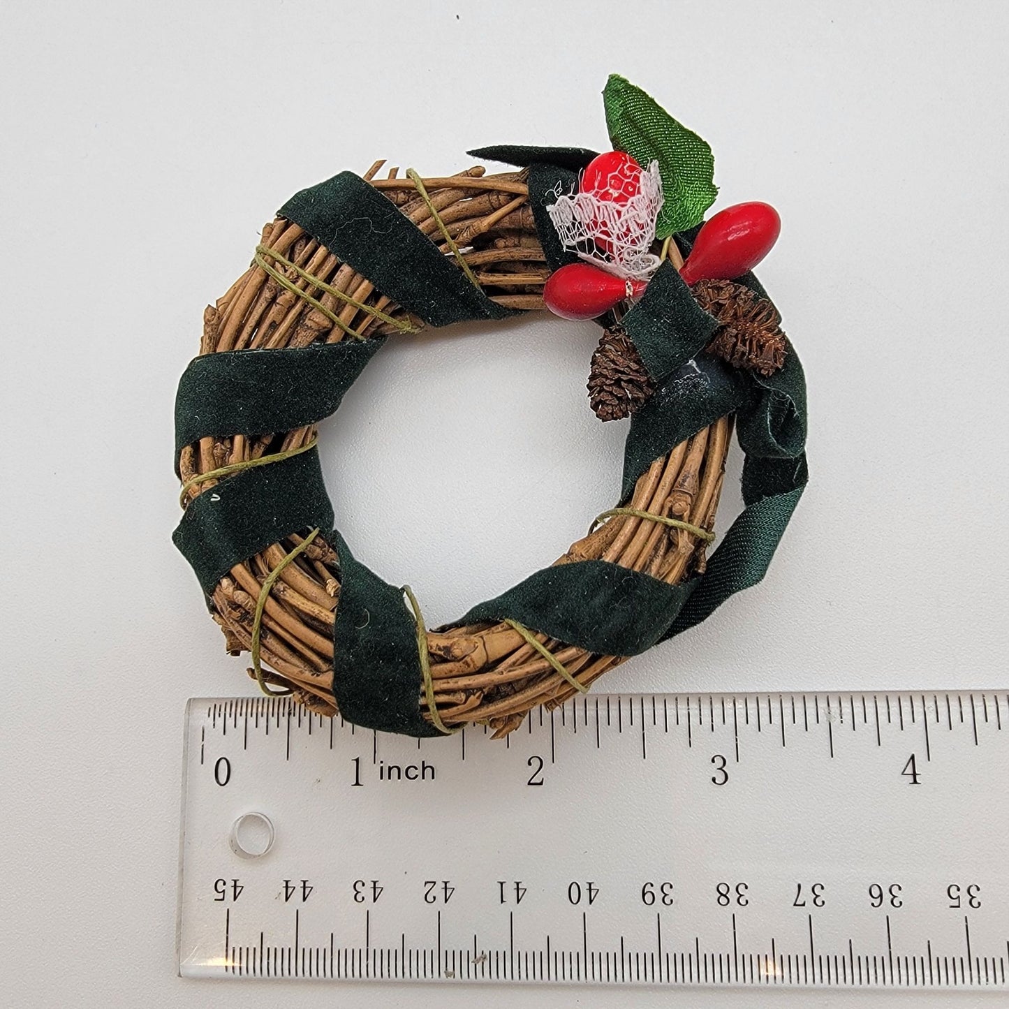 Vintage Miniature Christmas Grapevine Wreaths Set of 4
