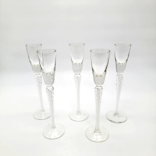 Stuart Crystal Iona Air Twist Cordial Glasses Set Of 5