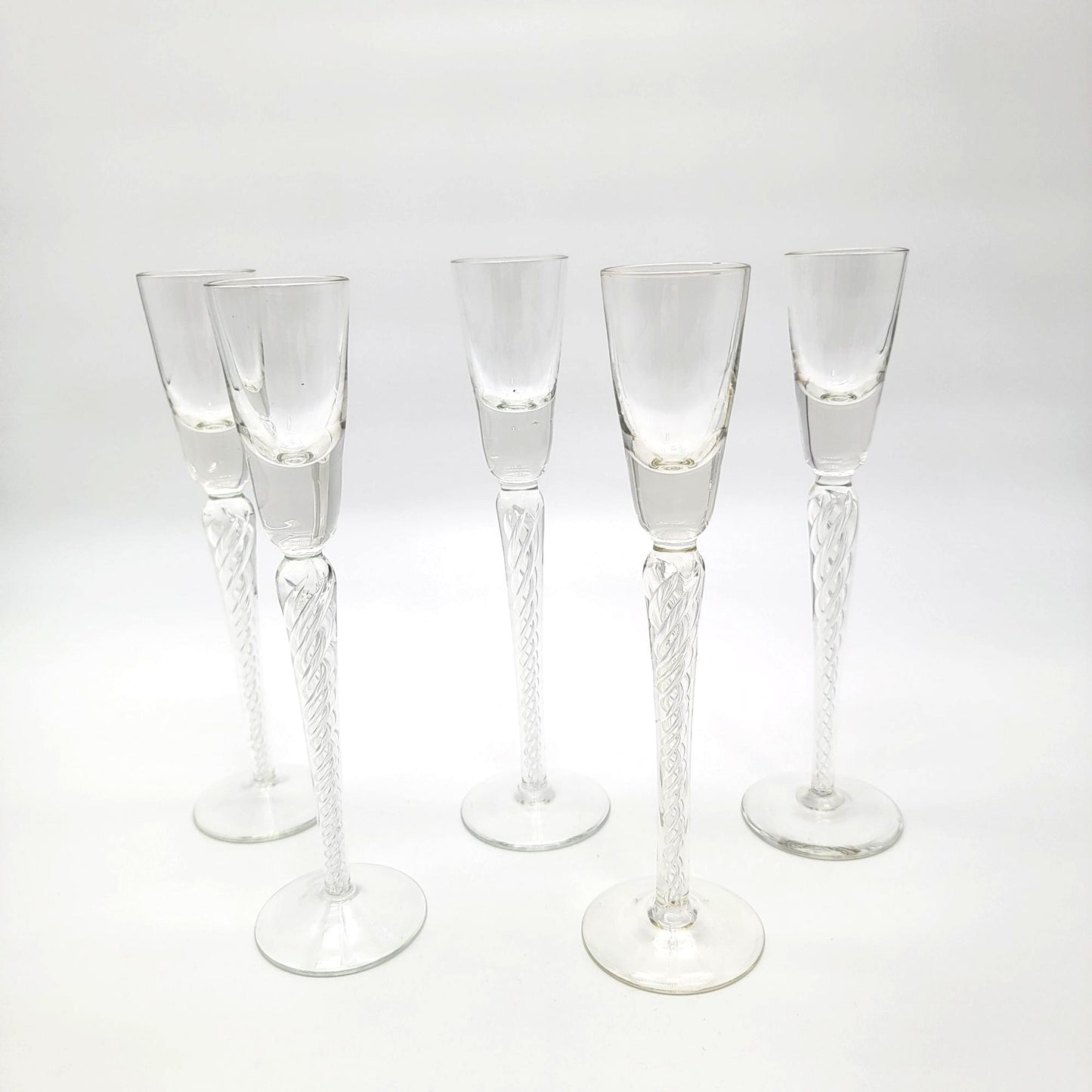 Stuart Crystal Iona Air Twist Cordial Glasses Set Of 5
