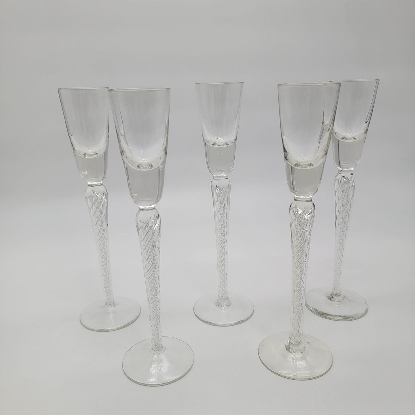 Stuart Crystal Iona Air Twist Cordial Glasses Set Of 5