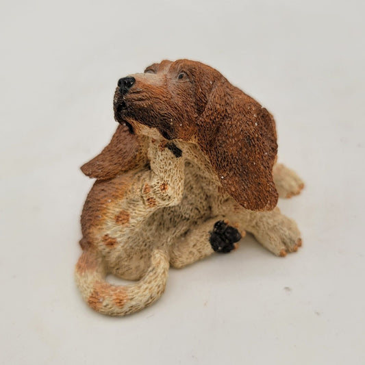 Sandicast Scratching Basset Hound Dog Figurine