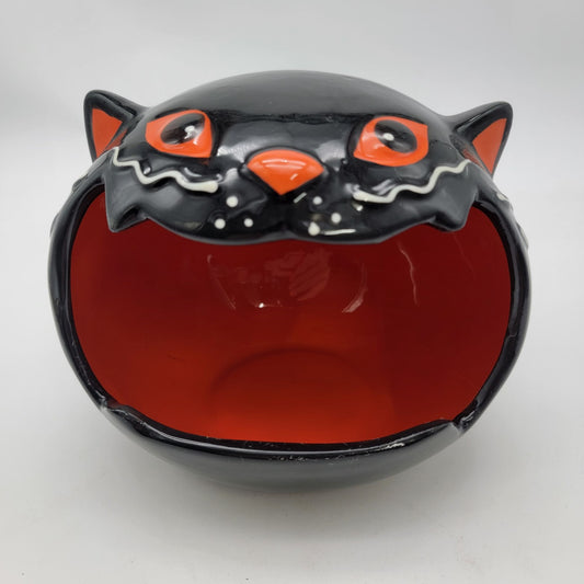 Black Cat Candy Bowl Halloween Decor