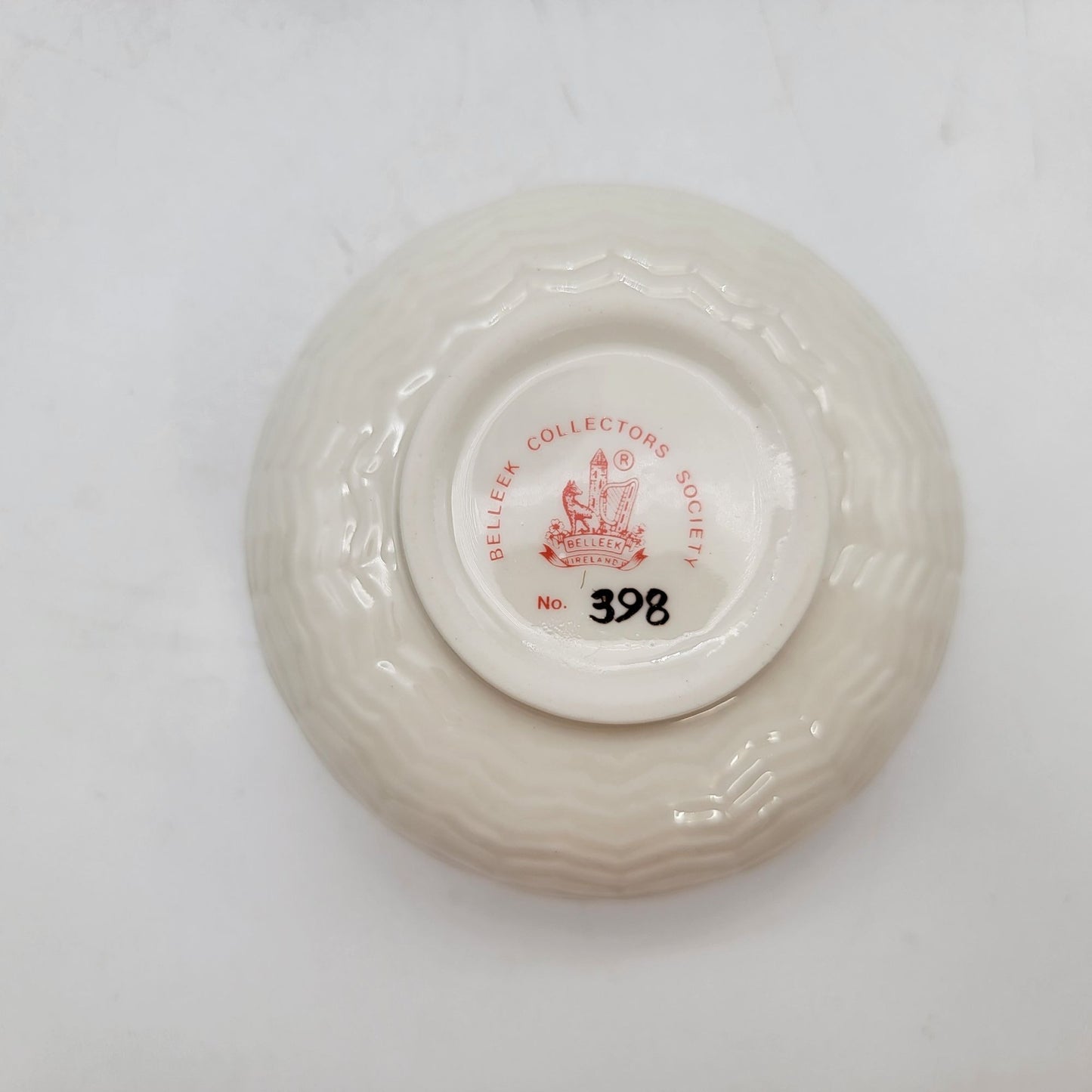 Belleek Dragon Tea Set  Teapot Creamer Sugar Bowl & Tea Cups with Saucers - as found
