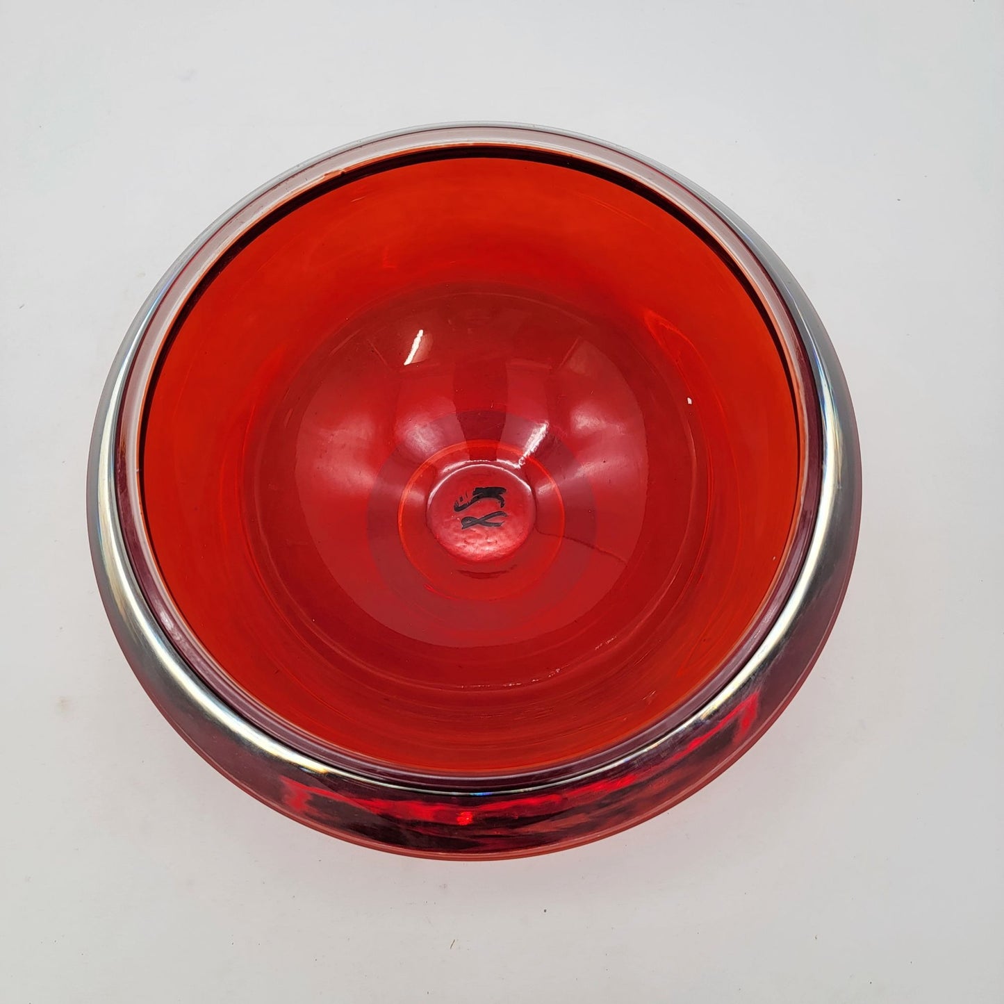 Vintage Art Glass Ruby Red Bowl