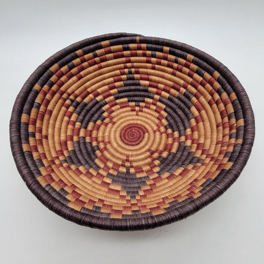 Traditional Handwoven Grass Coil Hanging Wall Basket