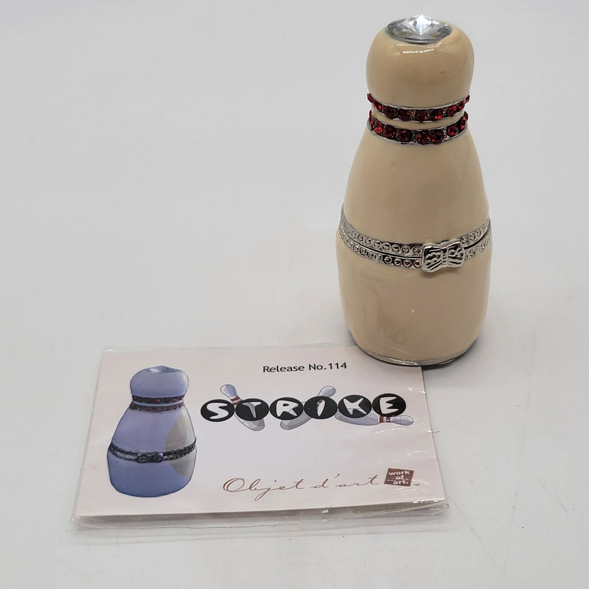 Objet d'art Strike Bowling Pin Trinket Box No. 114