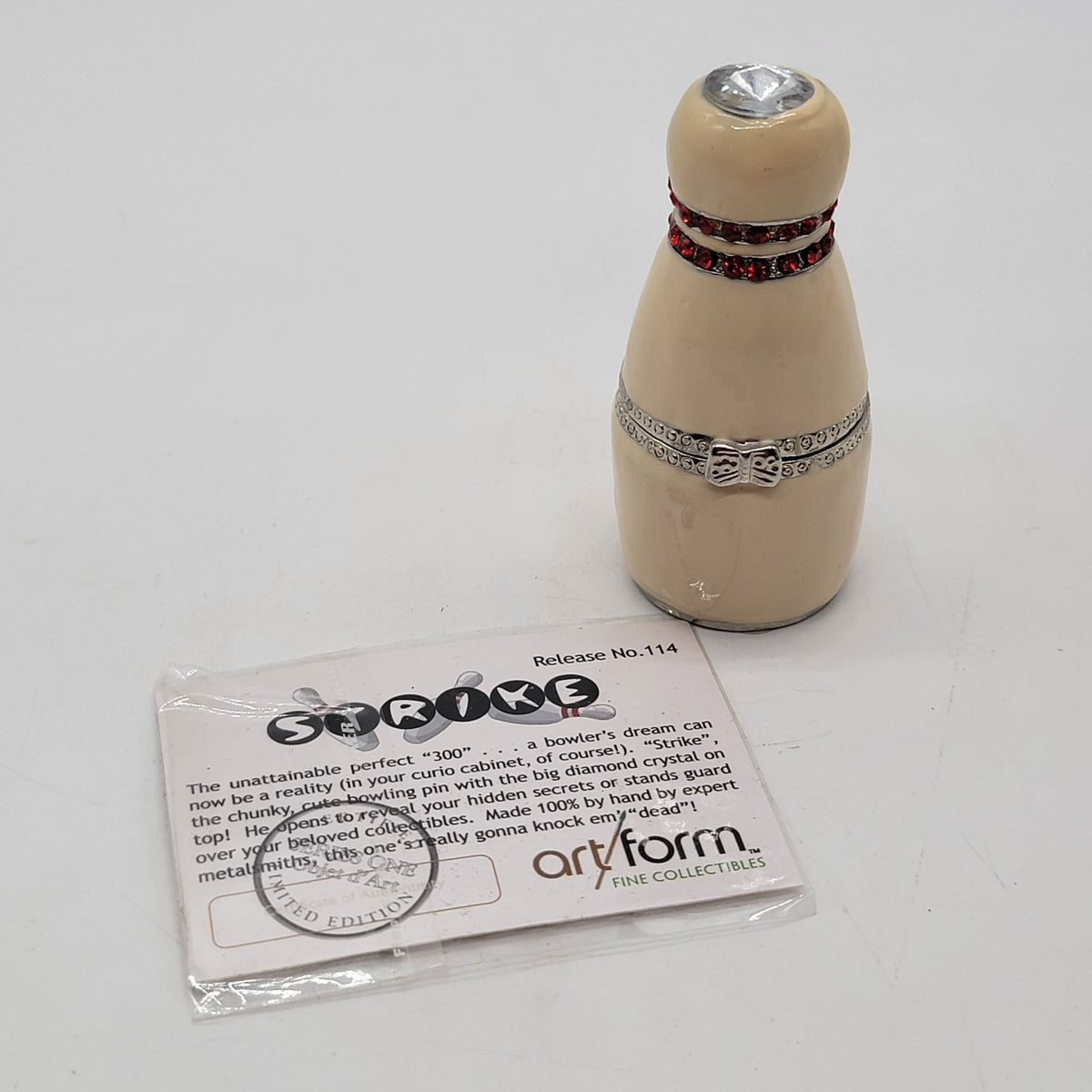 Objet d'art Strike Bowling Pin Trinket Box No. 114