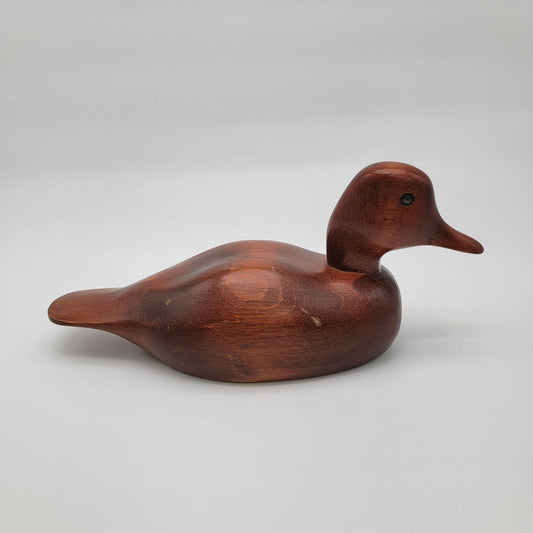 Vintage Handcrafted Bufflehead Duck Wood Decoy Sculpture