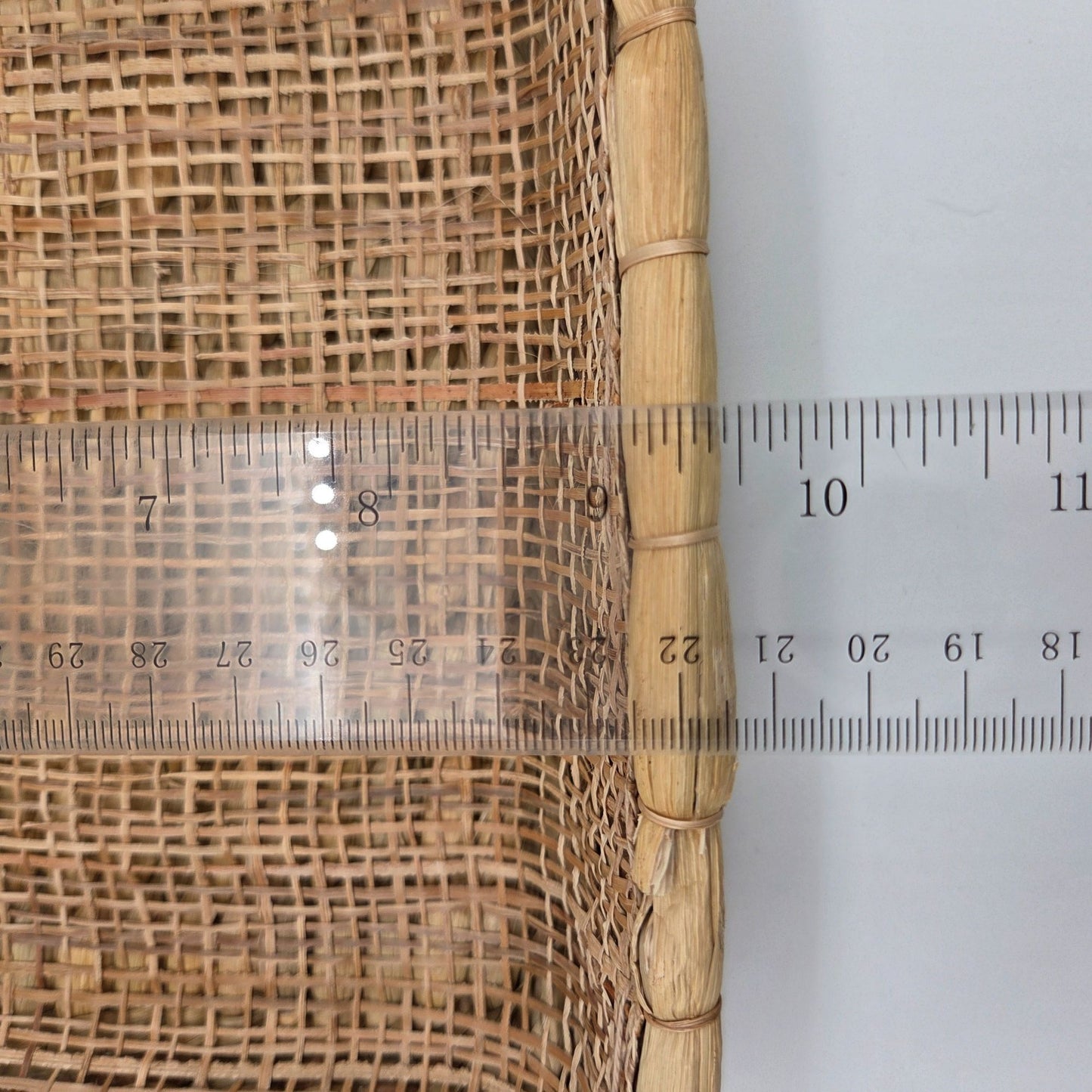 Vintage Wicker & Rattan Woven Square Basket