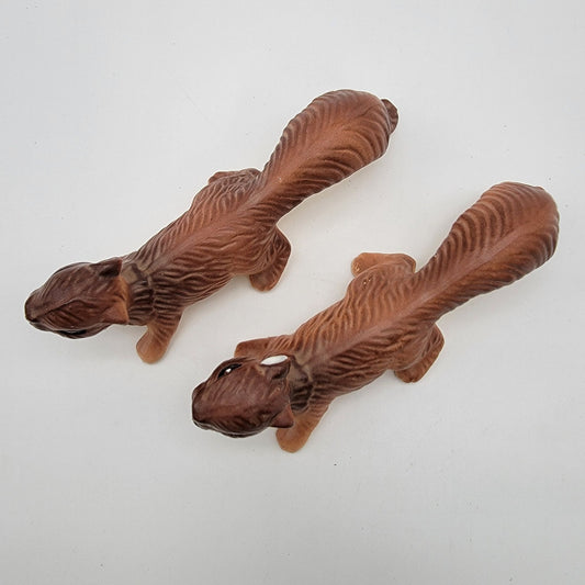 Pair of Vintage Climbing Baby Squirrel Figures