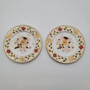 Pair of Royal Crown Derby Asian Rose Bone China Small Plates #8687
