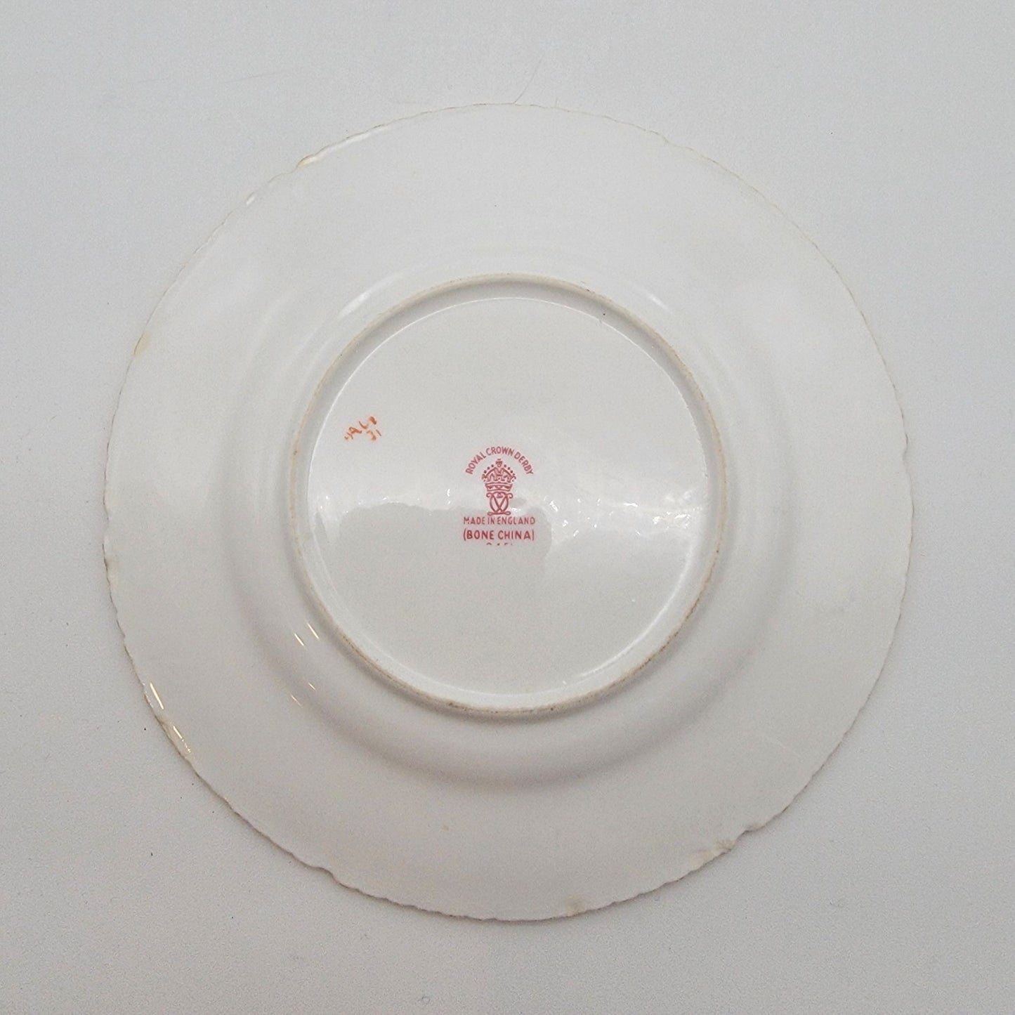 Pair of Royal Crown Derby Asian Rose Bone China Small Plates #8687