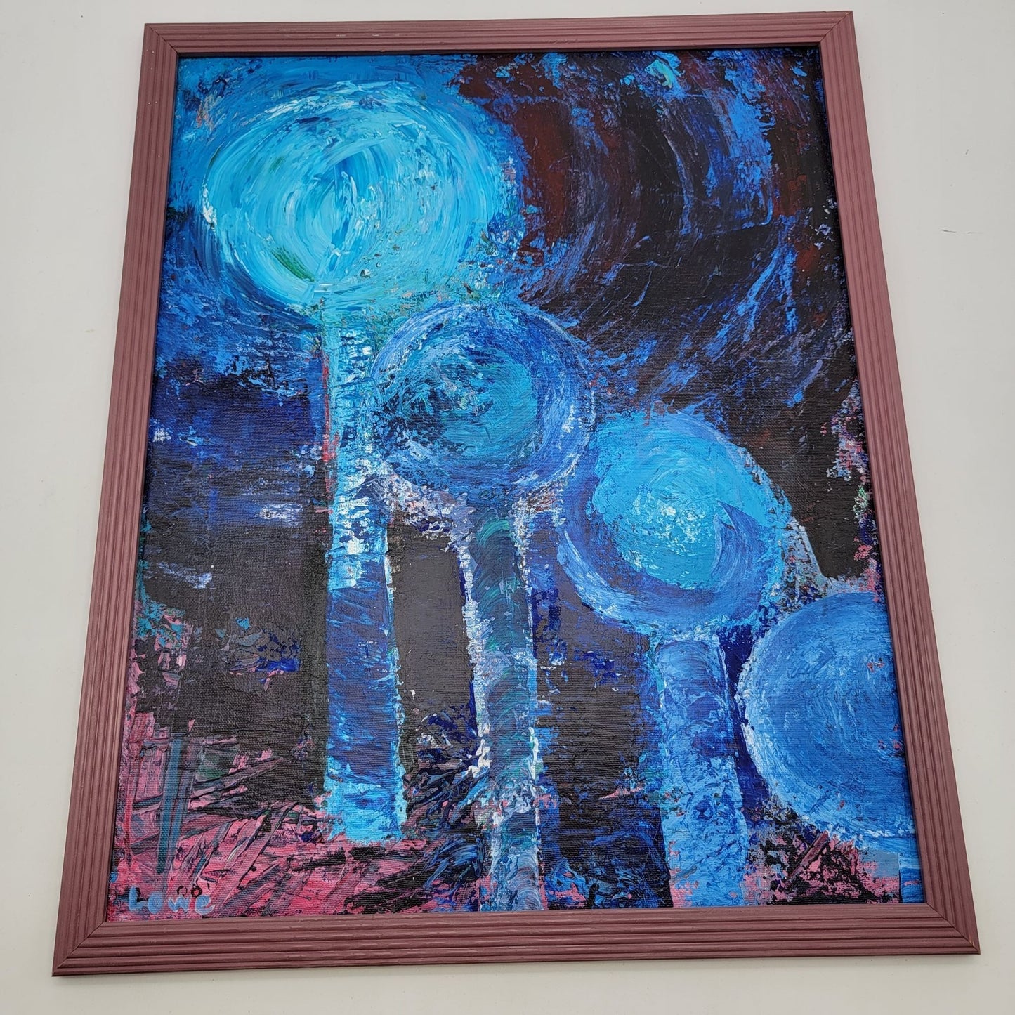 Original Mid Century Style Abstract Painting By June Lowe