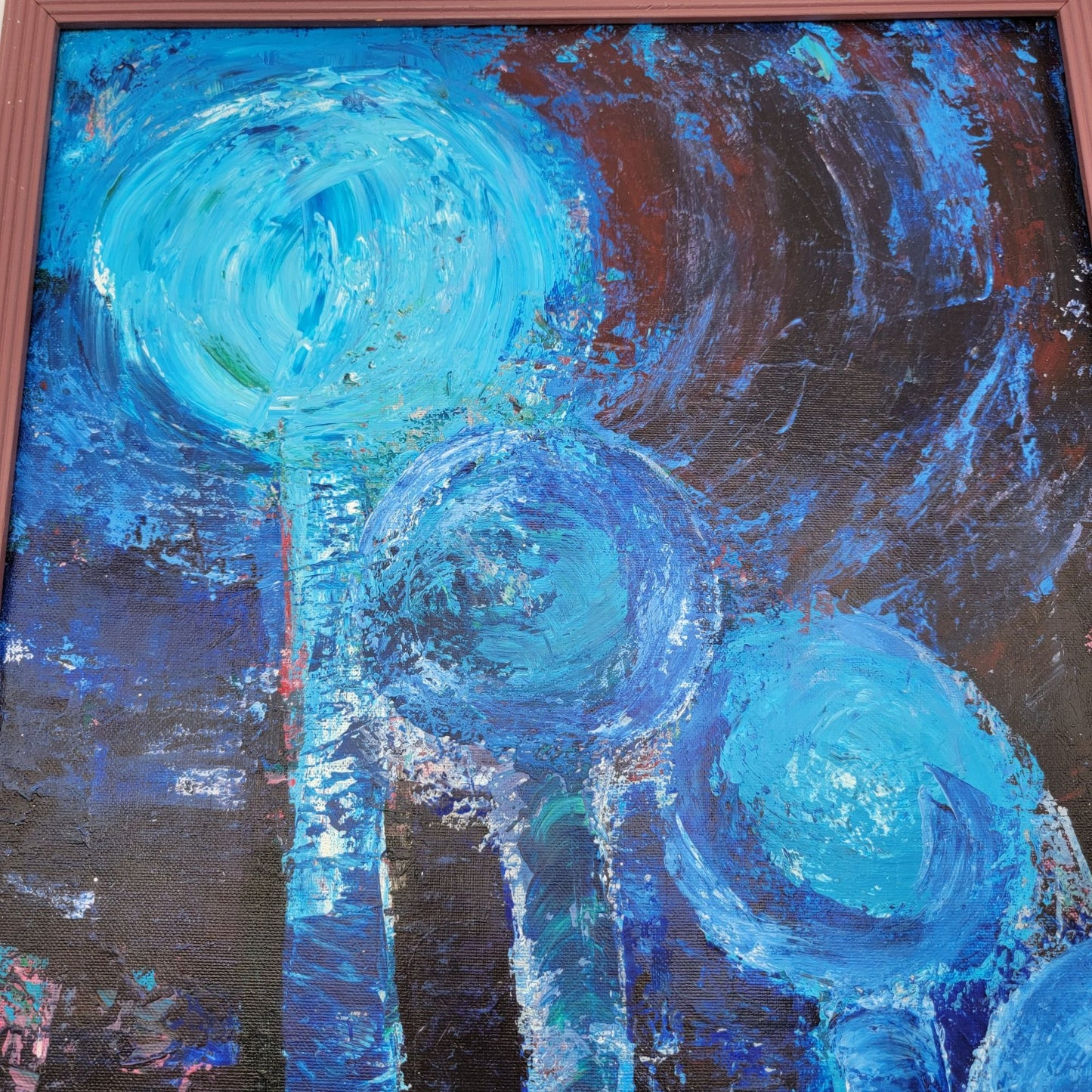 Original Mid Century Style Abstract Painting By June Lowe