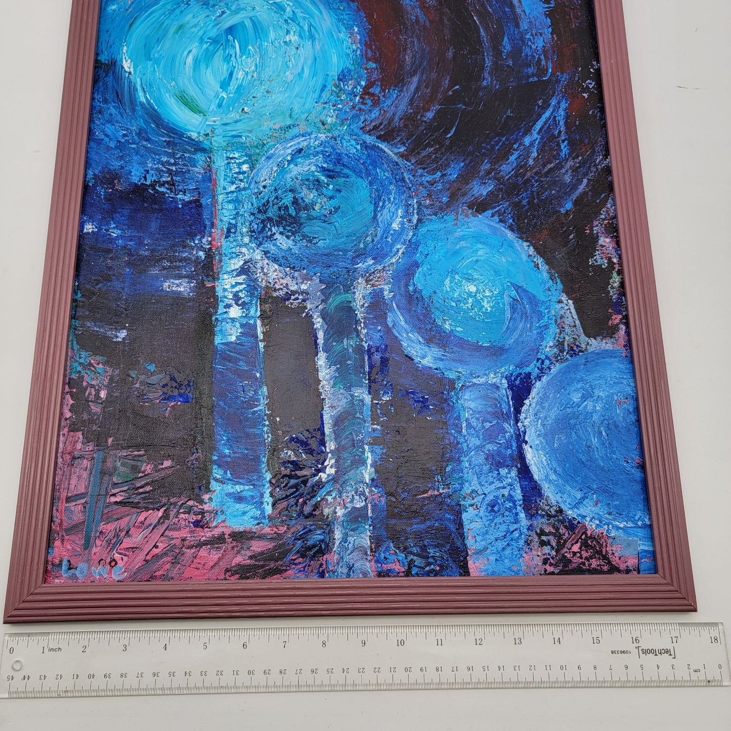 Original Mid Century Style Abstract Painting By June Lowe