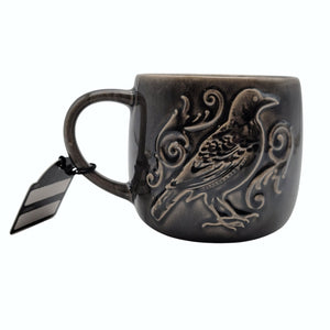 Salem St. Embossed Crow Raven Stoneware Mug