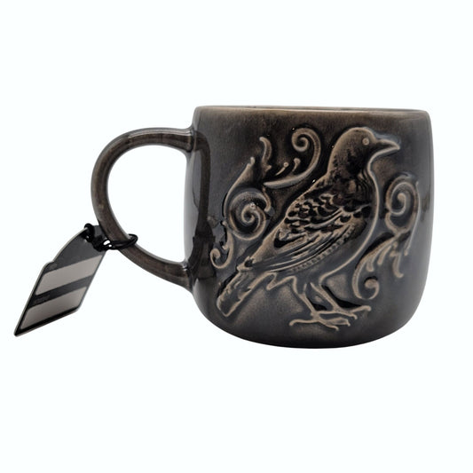 Salem St. Embossed Crow Raven Stoneware Mug