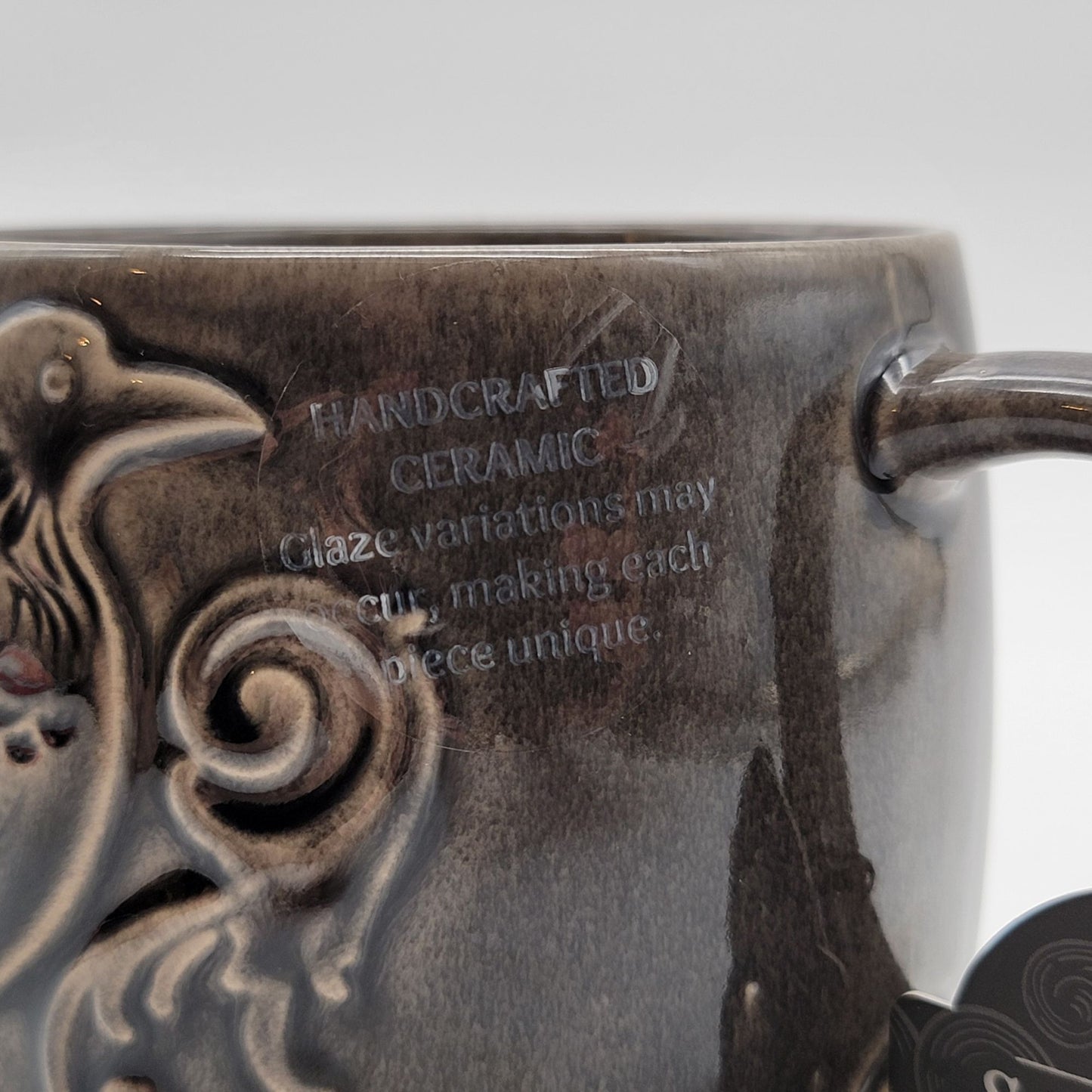 Salem St. Embossed Crow Raven Stoneware Mug