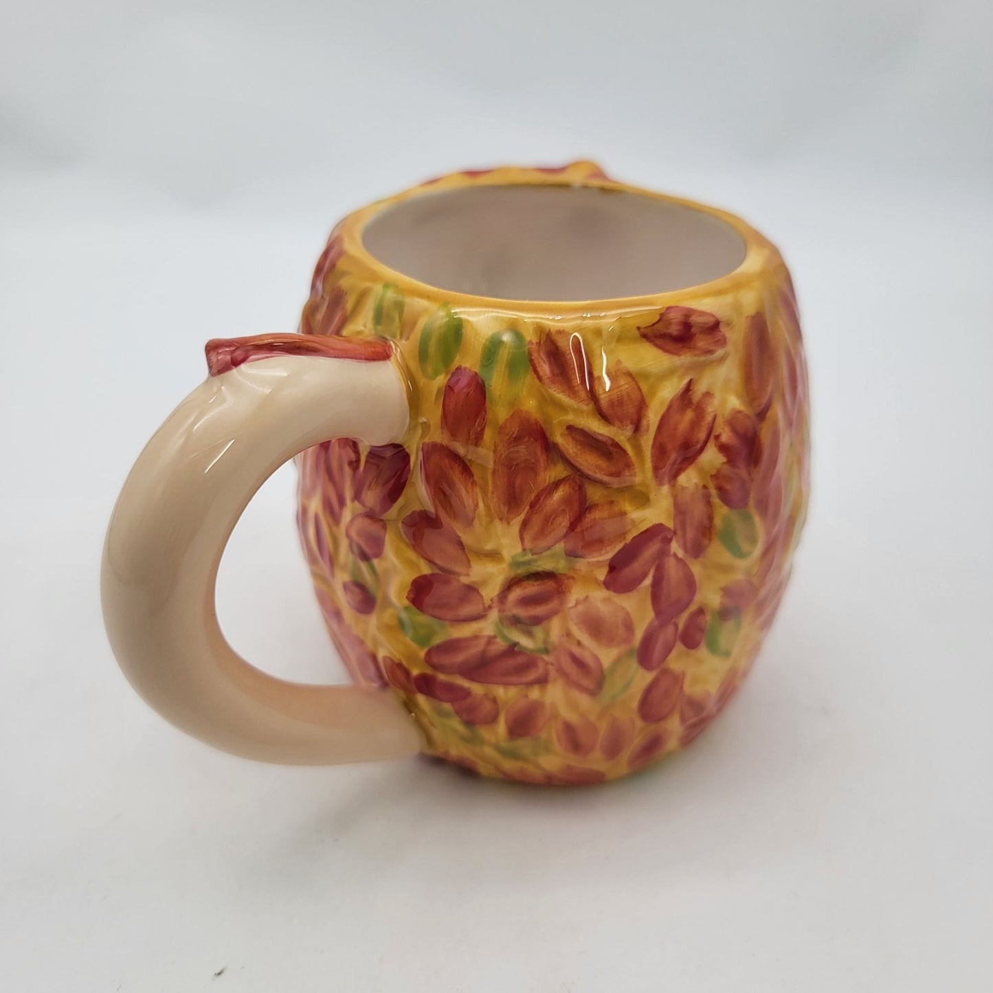 Pier 1 Hedgehog Mug With Autumn Leaves Design