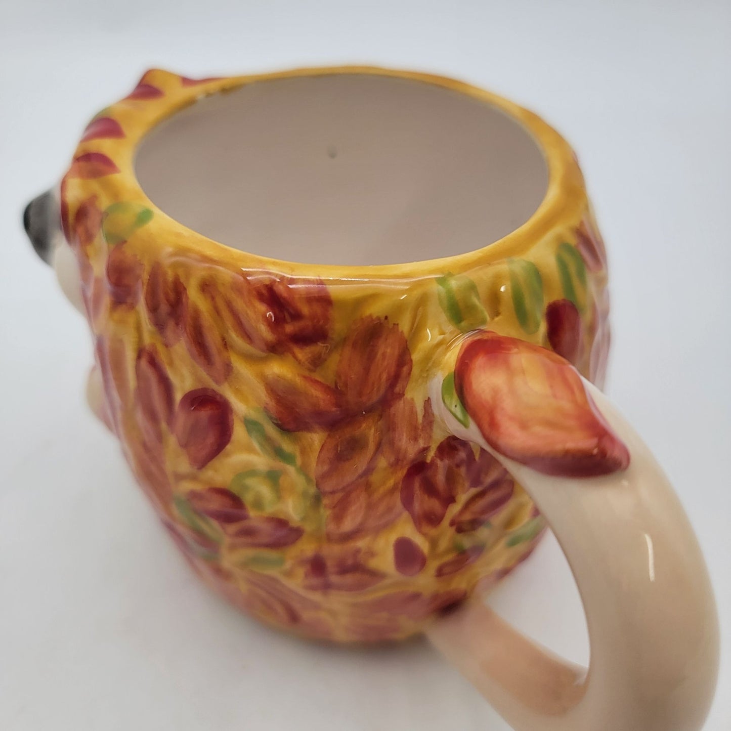 Pier 1 Hedgehog Mug With Autumn Leaves Design