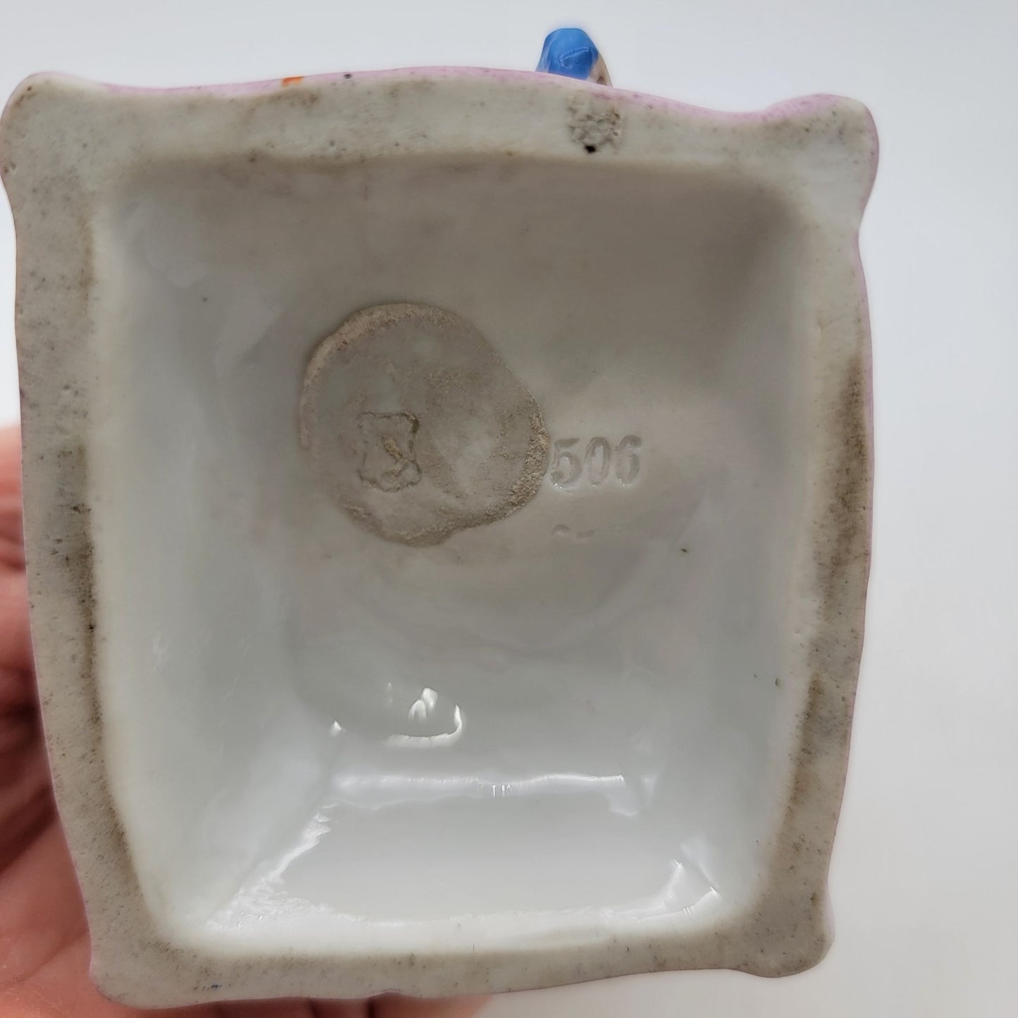 Antique Conta & Boehme German Porcelain Girl Cornet Bud Vase or Match Holder