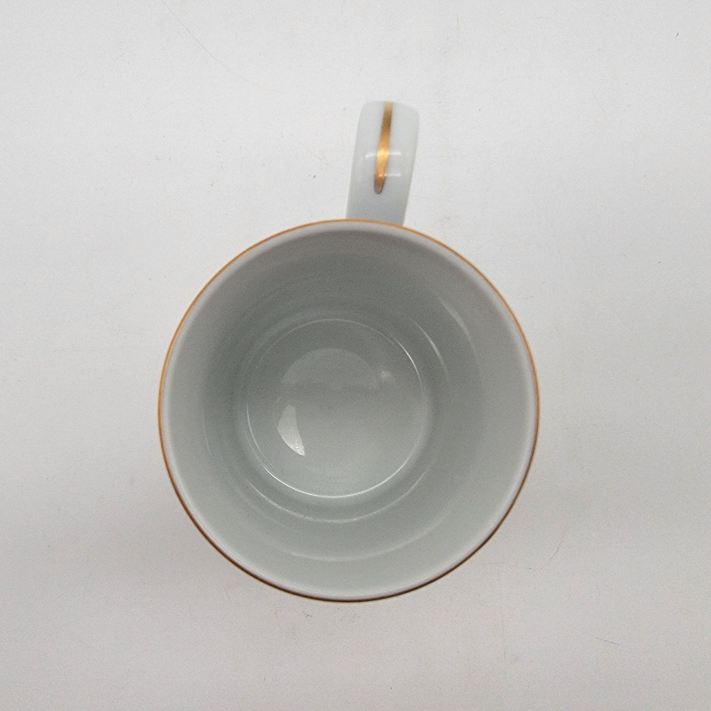 Pair of Fitz & Floyd Blue and Gold Fish La Grande Peche Porcelain Mugs