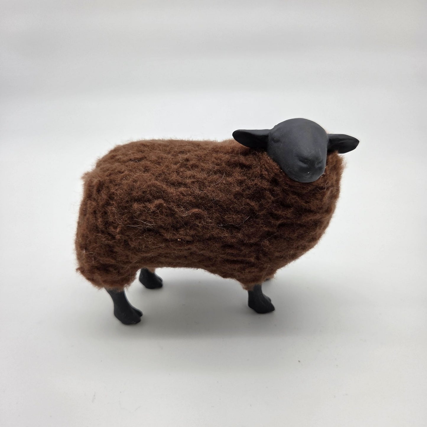 Meier Germany Real Wool Black Sheep Sculpture