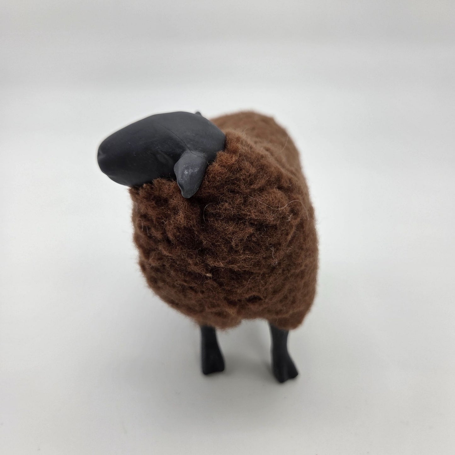 Meier Germany Real Wool Black Sheep Sculpture