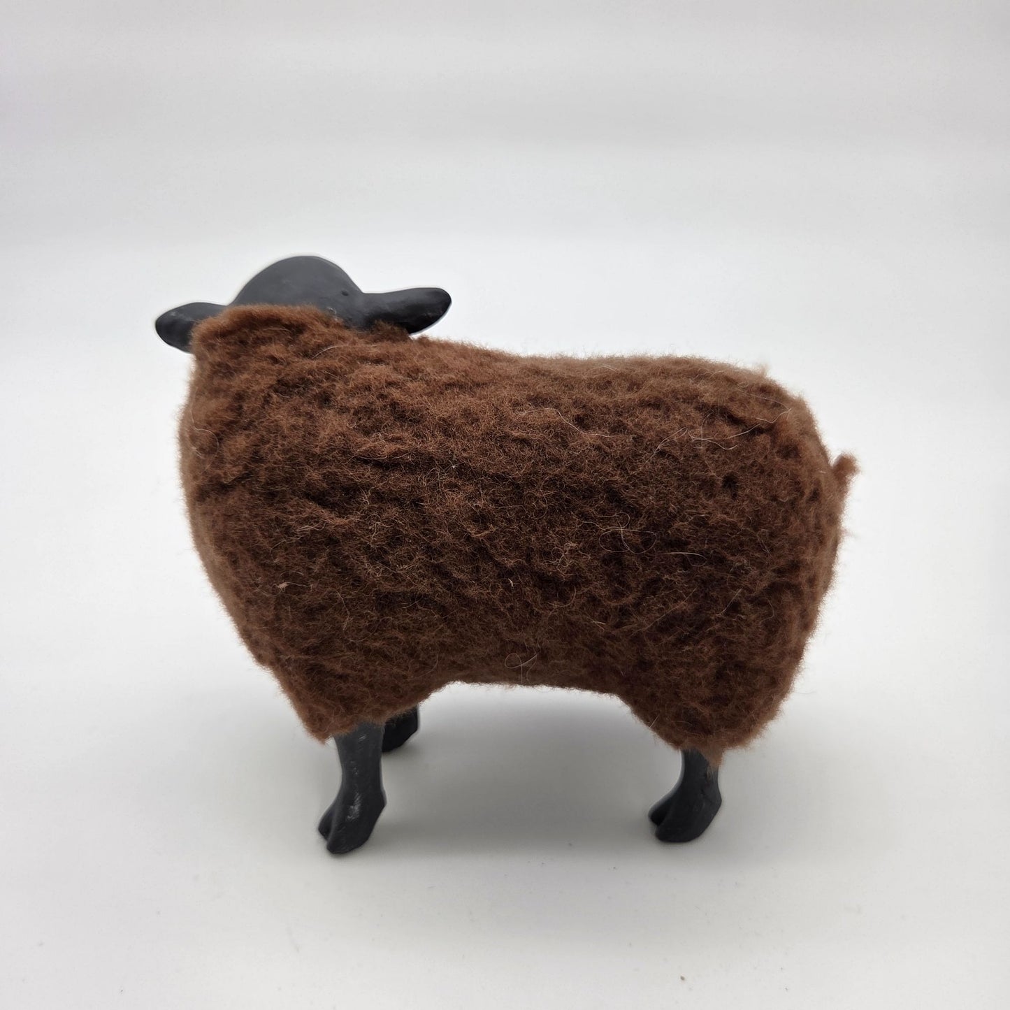 Meier Germany Real Wool Black Sheep Sculpture