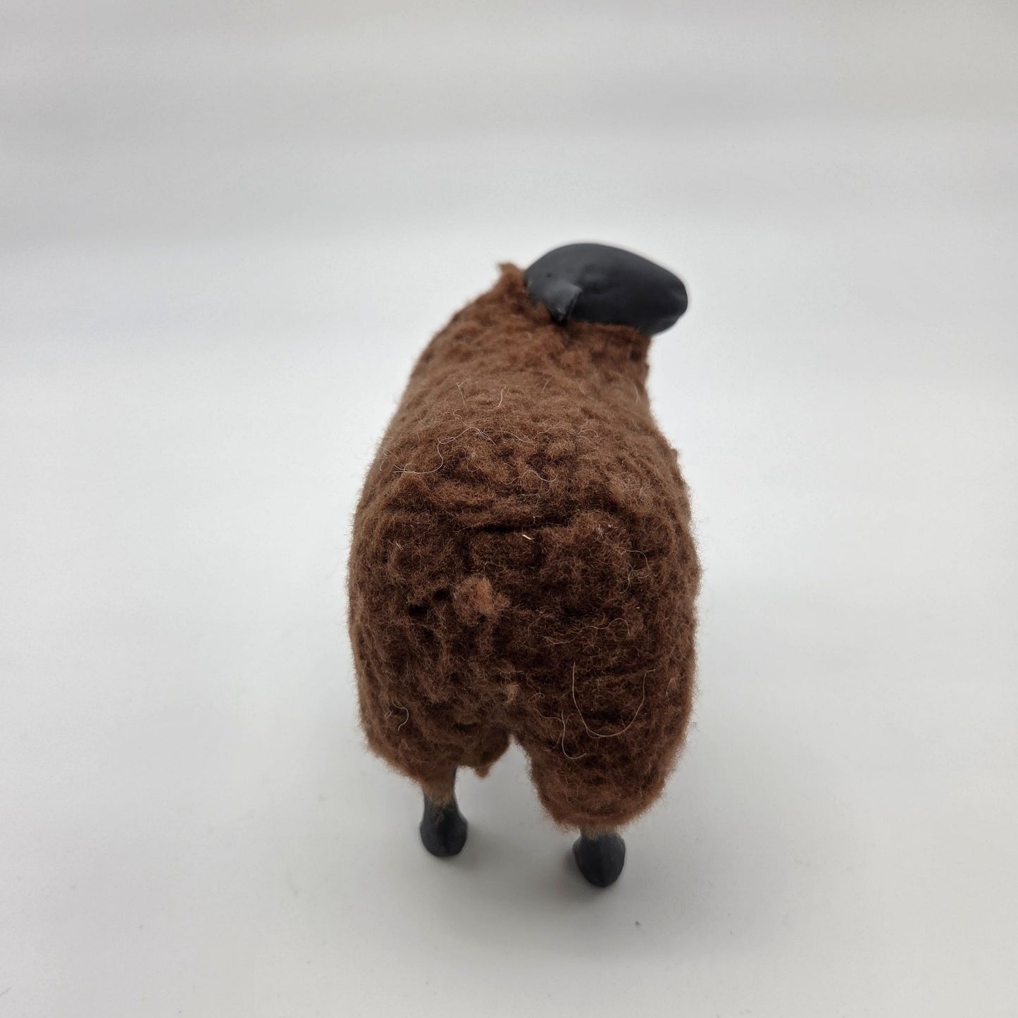 Meier Germany Real Wool Black Sheep Sculpture
