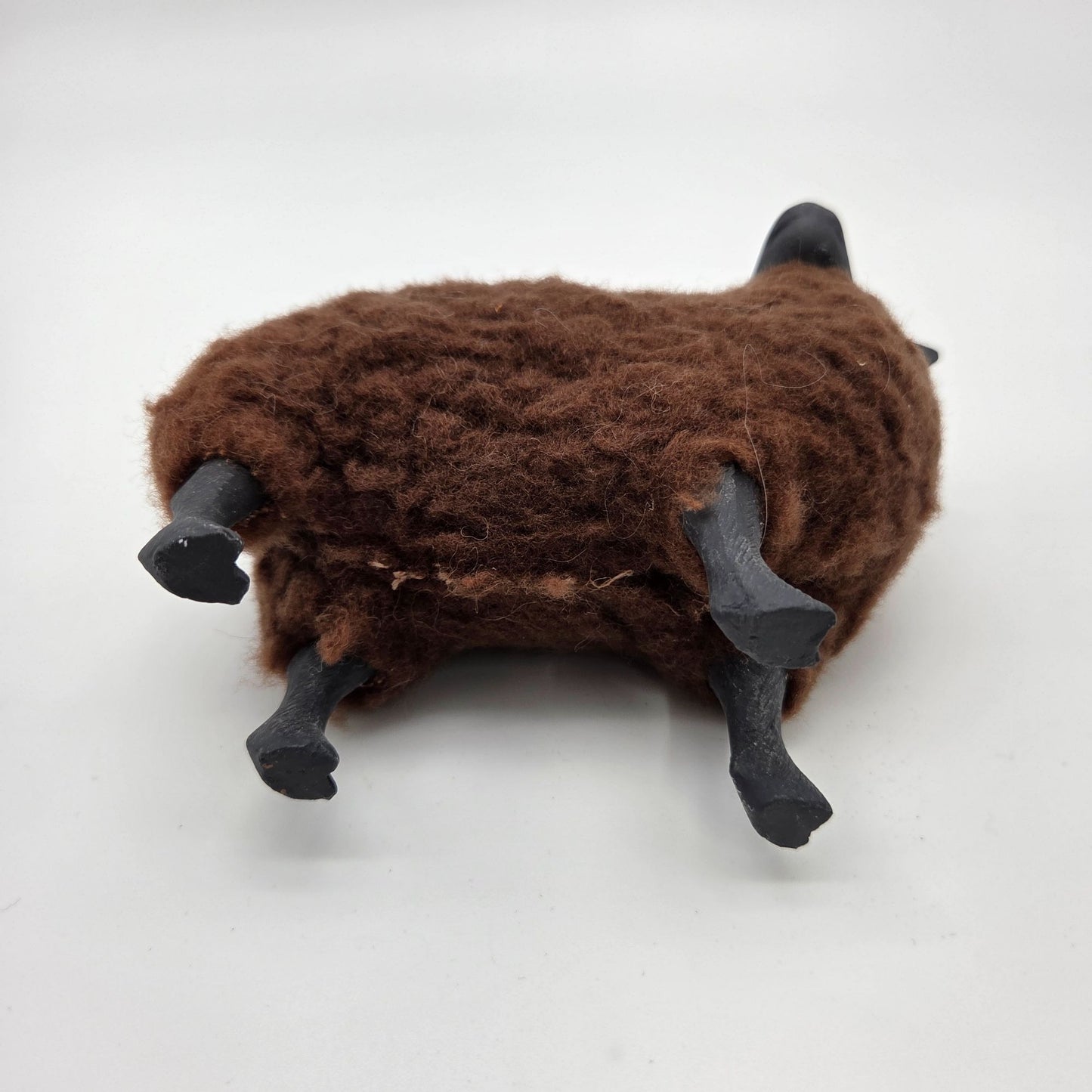 Meier Germany Real Wool Black Sheep Sculpture