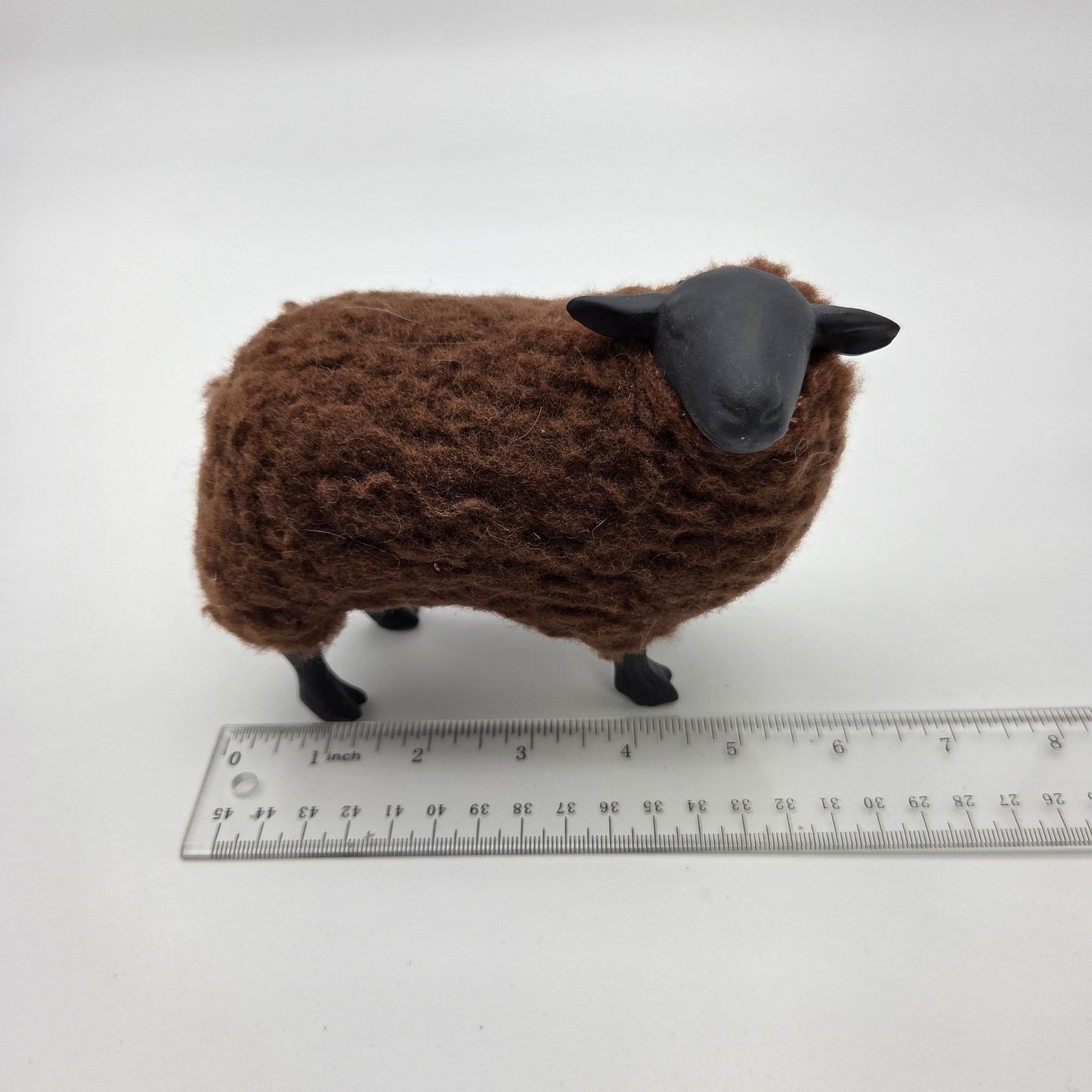 Meier Germany Real Wool Black Sheep Sculpture