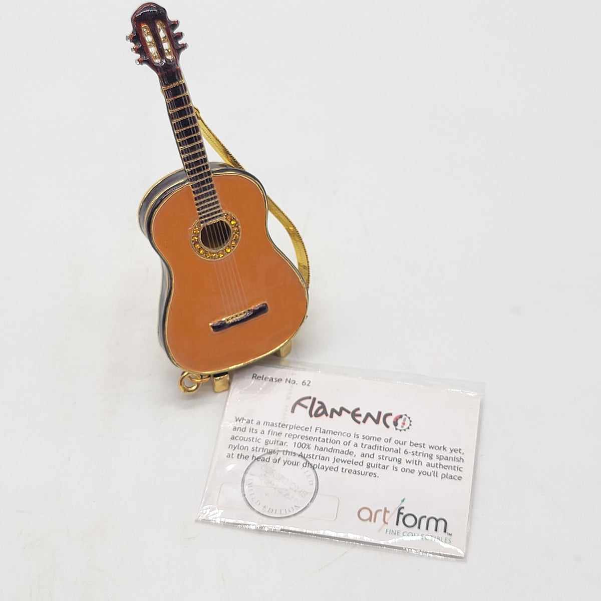 Objet D'Art Flamenco Spanish Guitar Trinket Box Artform No. 62