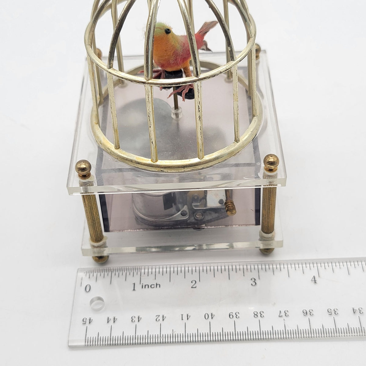 1970s Bird in Cage Music Box